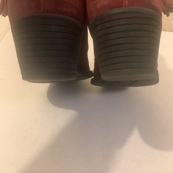 Born Concepts Women's Burgundy Suede Ankle Boots Size 9.5M Boho Bohemian Casual - Picture 12 of 15